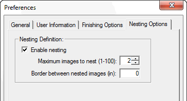 Nesting dialog